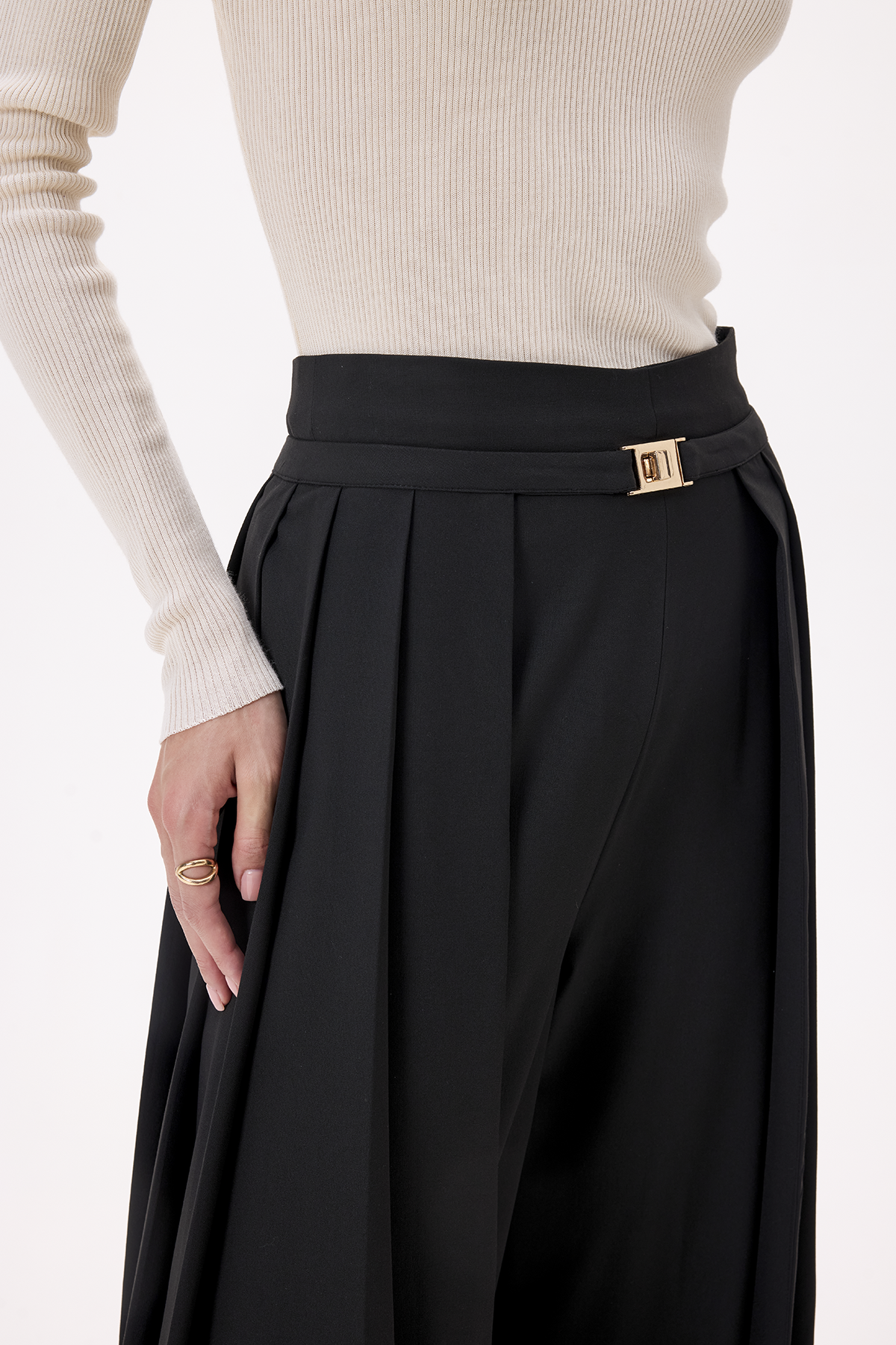 NYRA DETACHABLE PLEAT TROUSERS