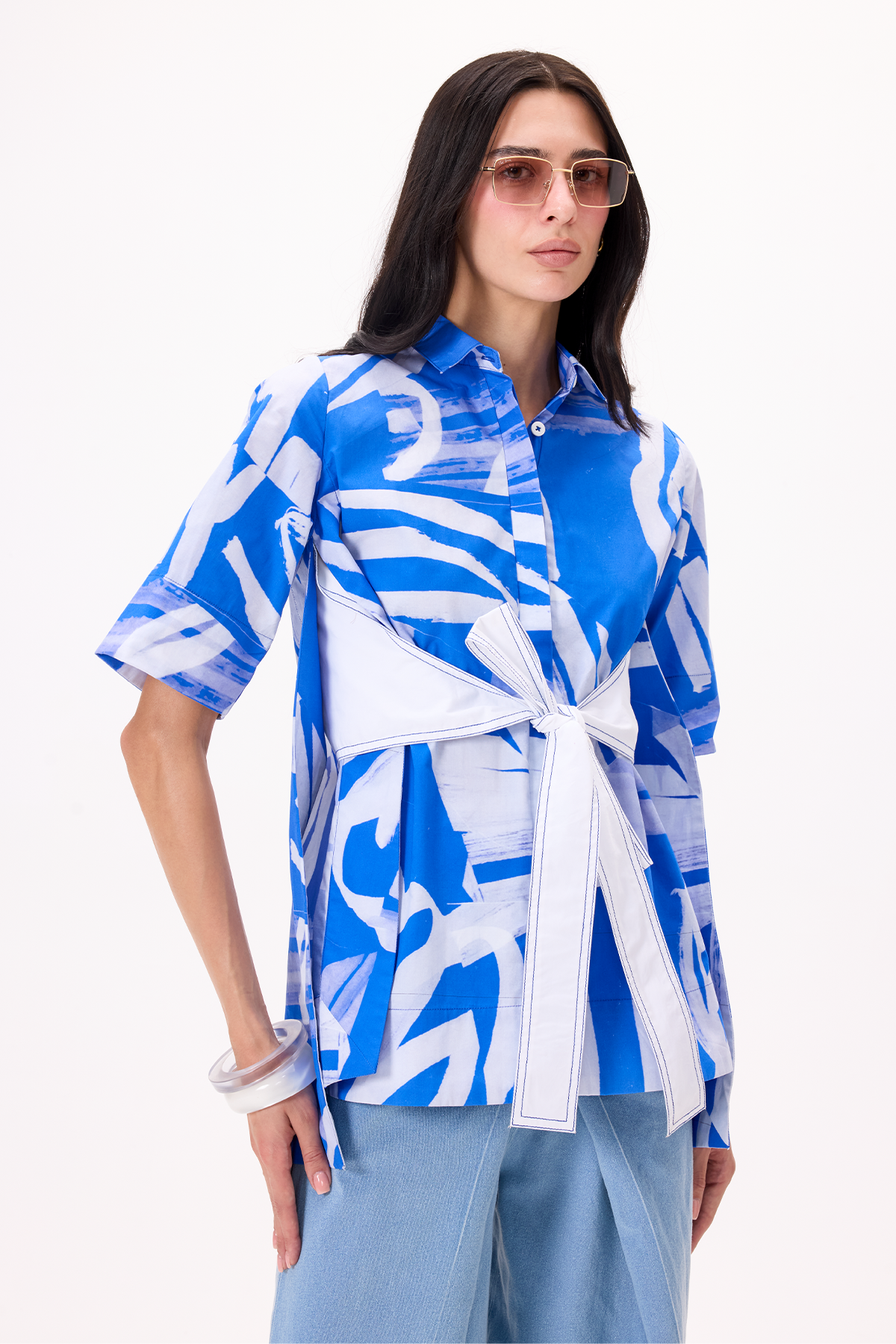 TIE UP CAPE SHIRT