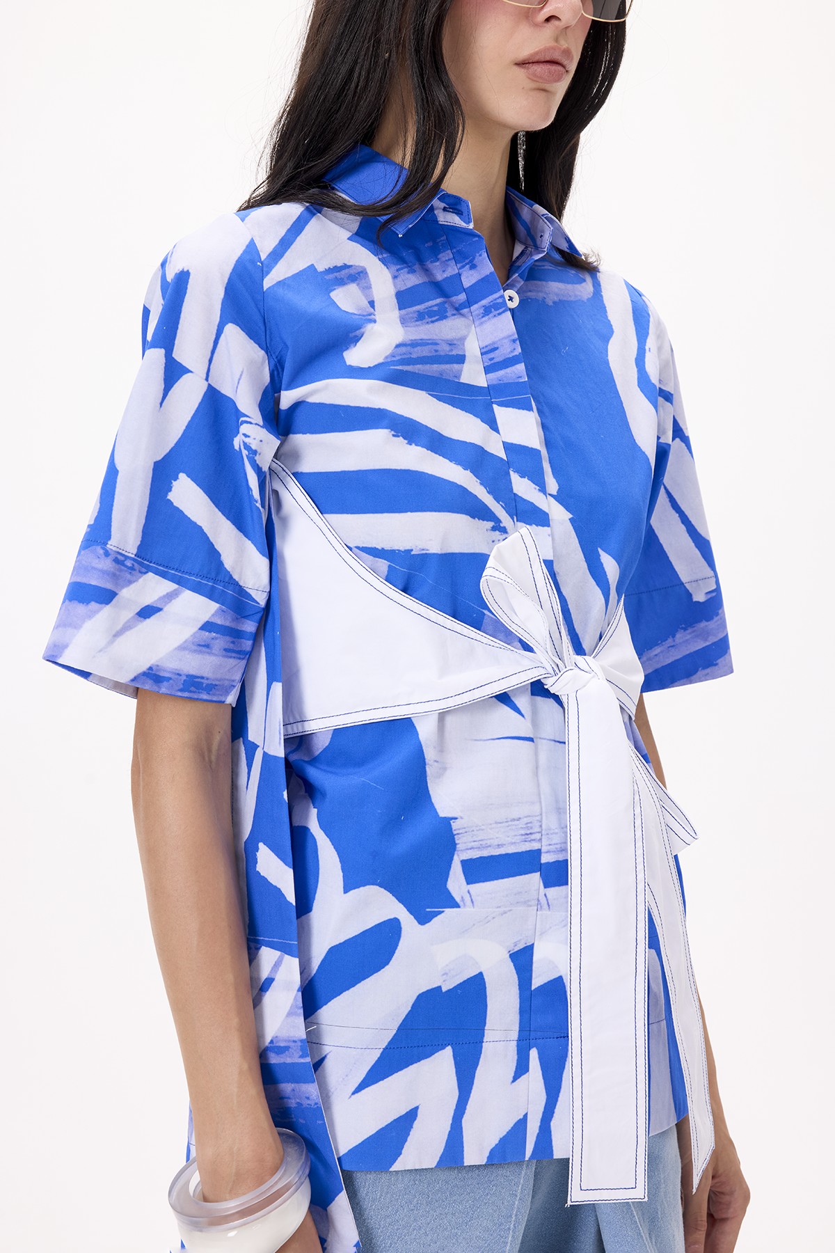 TIE UP CAPE SHIRT