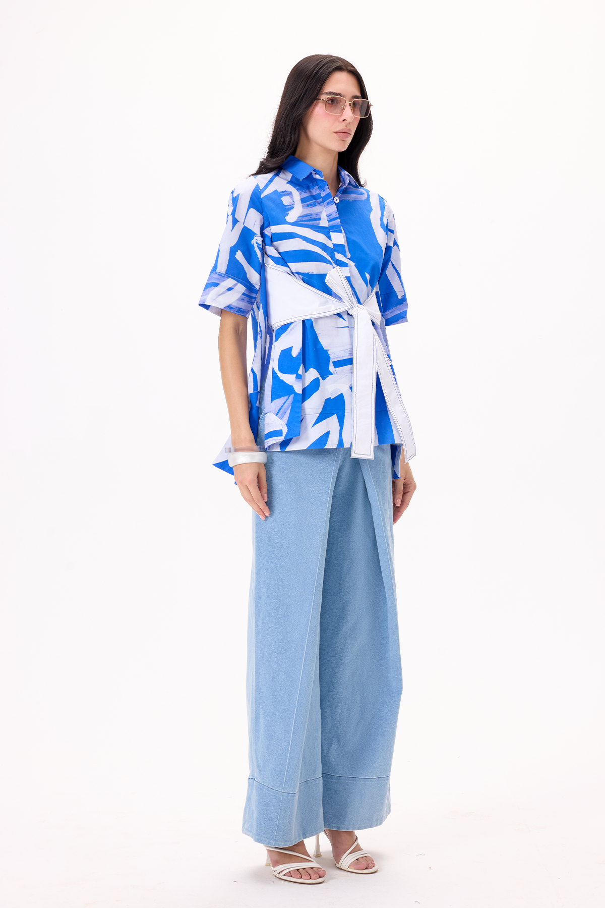 TIE UP CAPE SHIRT